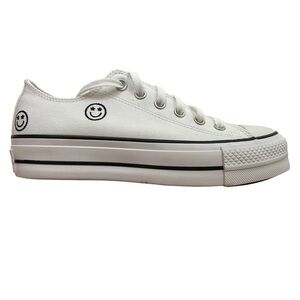 CONVERSE CHUCK TAYLOR All Star 9 Lift Platform By YOU NEW Smiley Face Embroidery